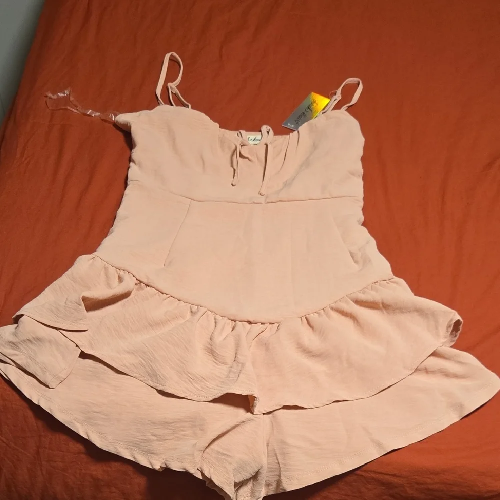 Pink Ruffled Romper - Picture 1 of 5